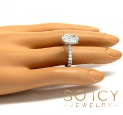 18k white gold oval diamond engagement ring 4.31ct