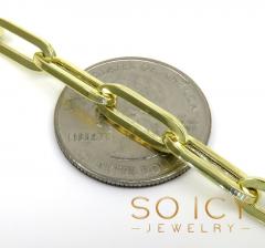 10k yellow gold hollow paper clip chain 18-24 inch 5.5mm 