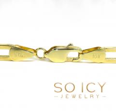 10k yellow gold hollow paper clip chain 18-24 inch 5.5mm 
