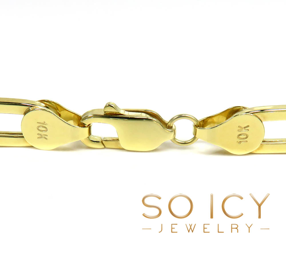 10k yellow gold hollow paper clip chain 18-24 inch 6.5mm  - Image 3