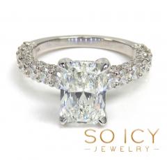 14k white gold radiant diamond engagement ring 3.00ct