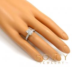 14k white gold radiant diamond engagement ring 3.00ct