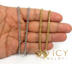925 white or yellow sterling silver rope link chain 18-26 inch 2.80mm