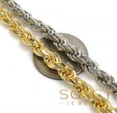  925 white or yellow sterling silver rope link chain 18-26