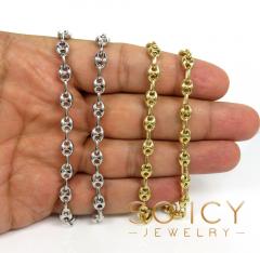 925 white or yellow sterling silver puff gucci link chain 16-26
