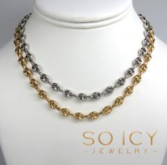 925 white or yellow sterling silver puff gucci link chain 16-26
