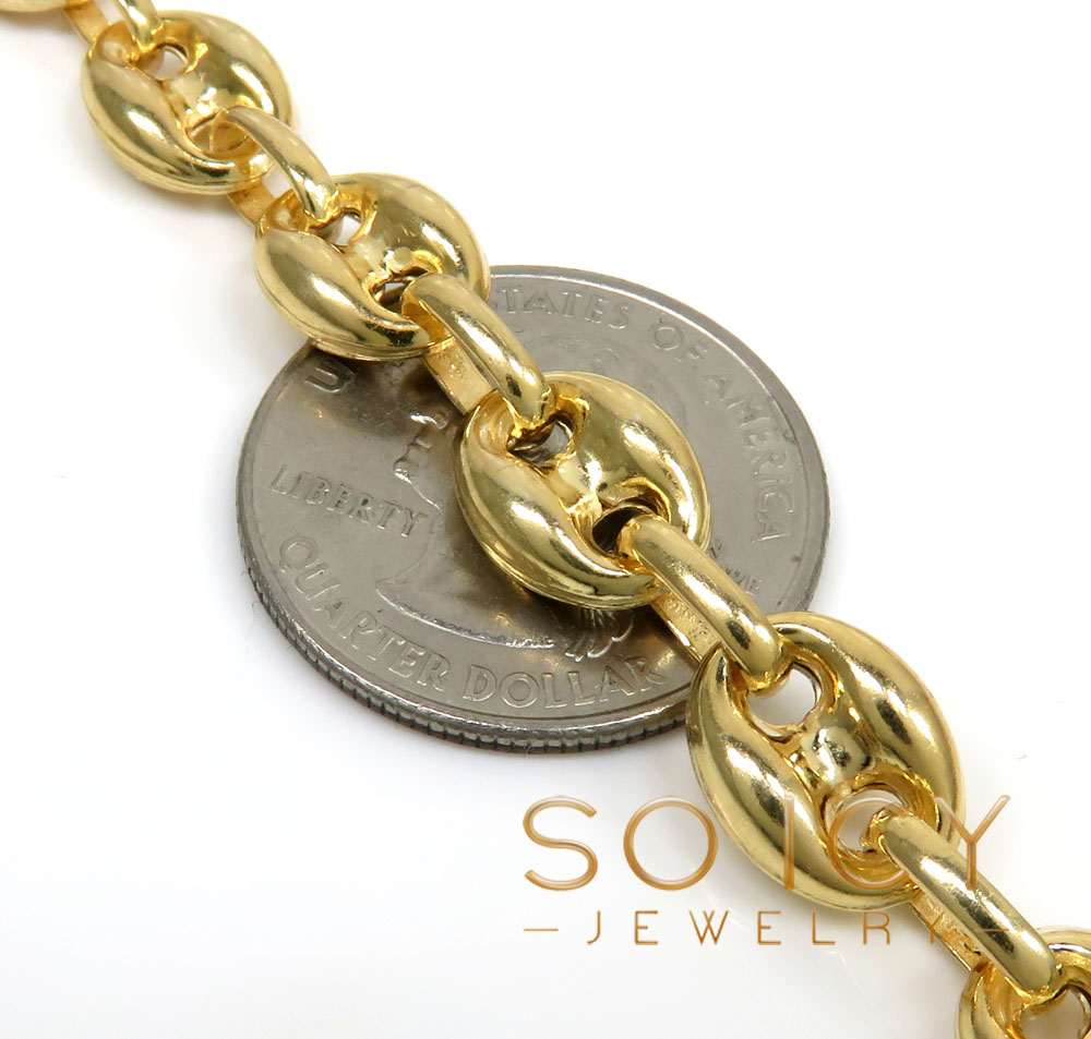 925 white or yellow sterling silver puff gucci link chain 18-26