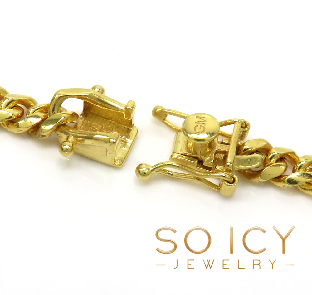 925 yellow or white sterling silver miami link chain 18-26