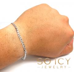 925 yellow or white solid cuban bracelet 9