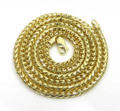 14k yellow gold solid diamond cut franco chain 18-24 inch 3mm
