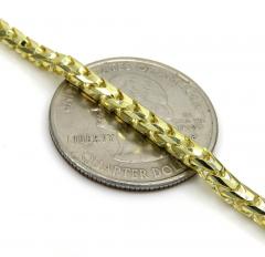 14k yellow gold solid diamond cut franco chain 20-24 inch 3mm