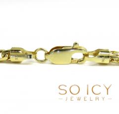 14k yellow gold solid diamond cut franco chain 18-24 inch 3mm