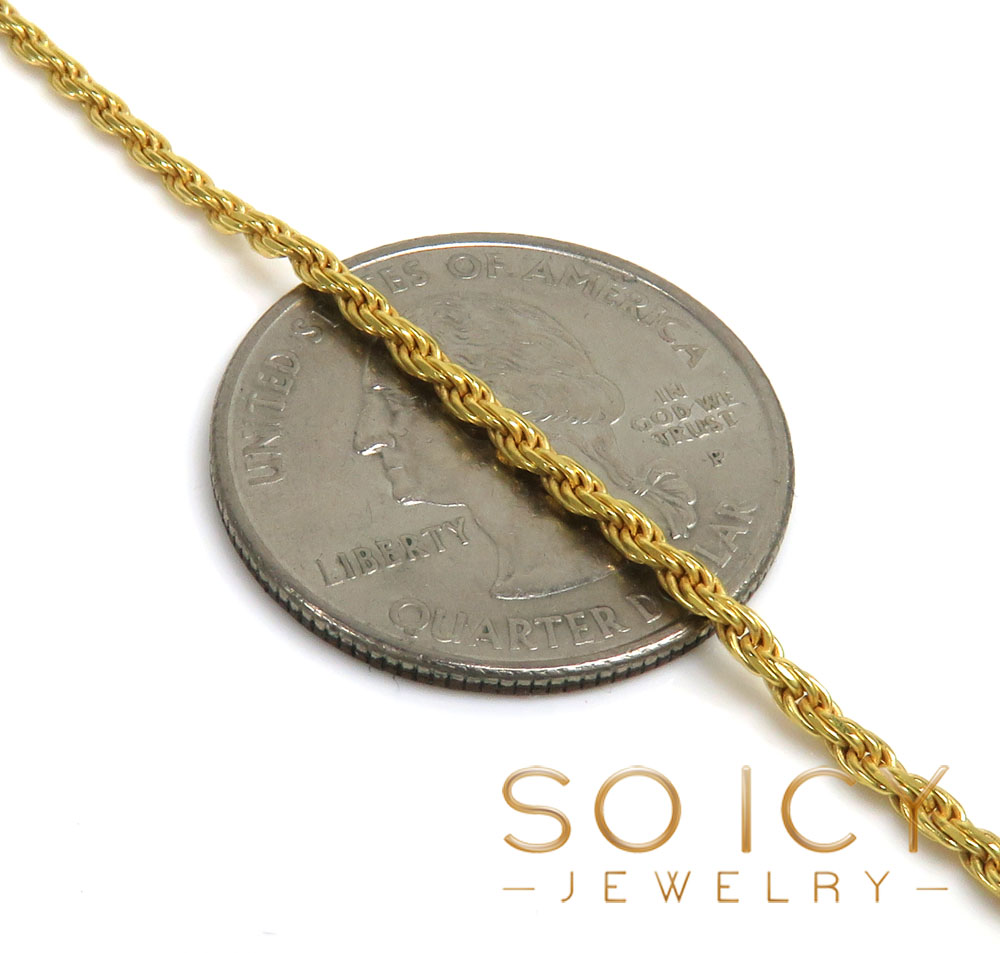 925 white or yellow sterling silver skinny rope link chain 16-24