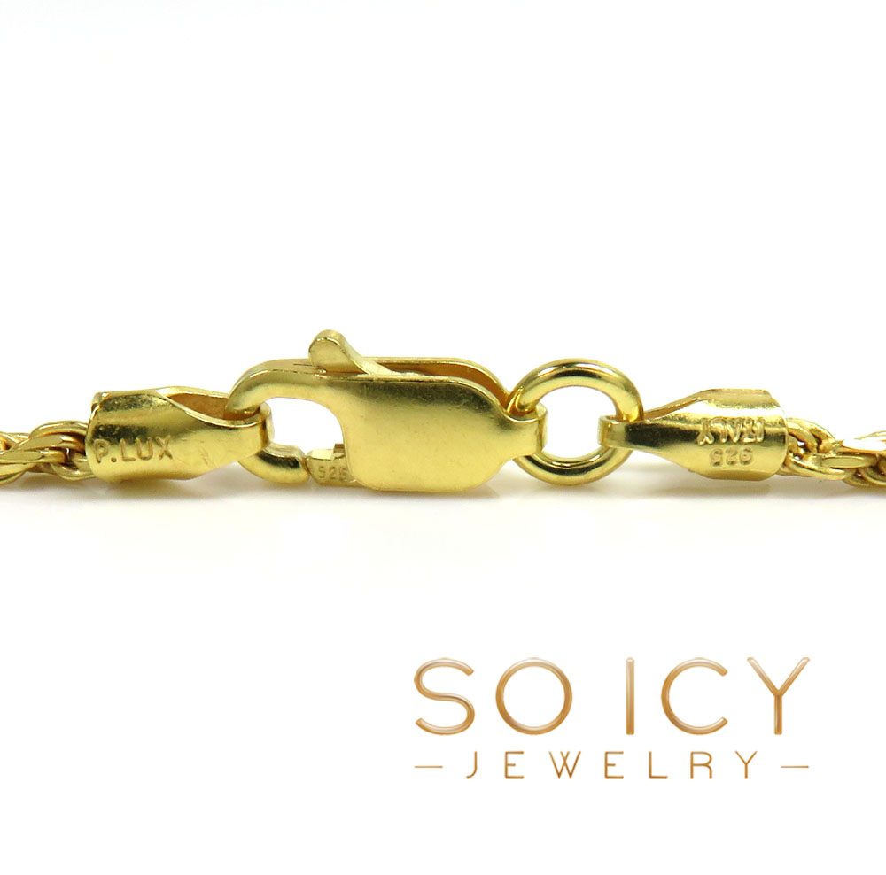 925 white or yellow sterling silver skinny rope link chain 16-24