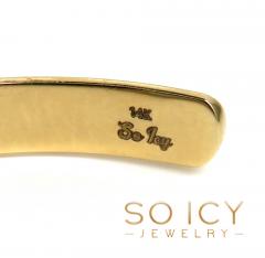 14k gold solid 6mm beveled edge cuff bangle bracelet