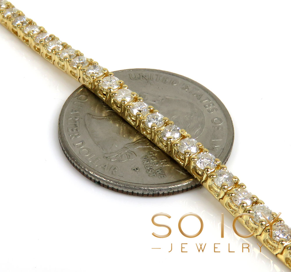 14k gold 7 pointer diamond tennis bracelet 7