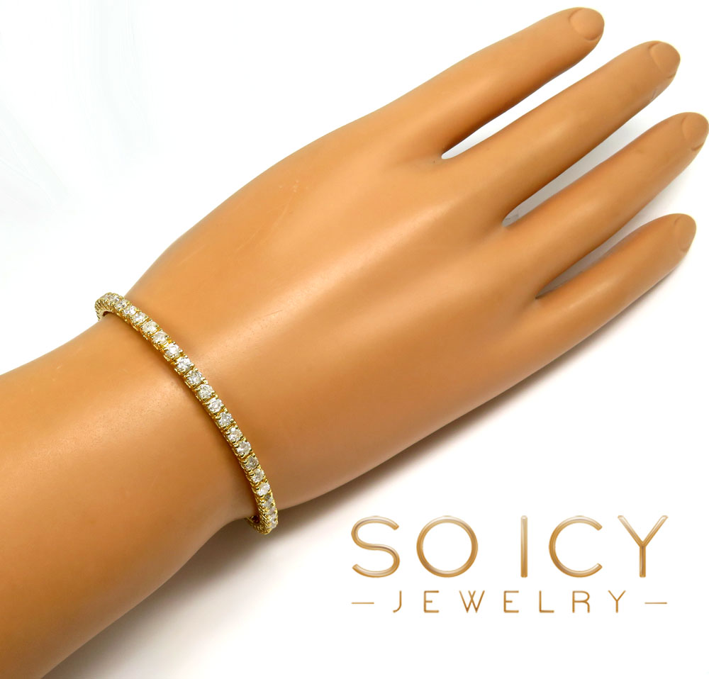 14k gold 7 pointer diamond tennis bracelet 7