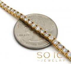 14k yellow gold round 8 pointer diamond tennis chain 18-26