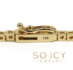 14k yellow gold round 5 pointer diamond tennis chain 20-24