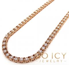 14k yellow gold round 7 pointer lab grown diamonds illusion tennis chain 4.50mm 8.50ct 16-26