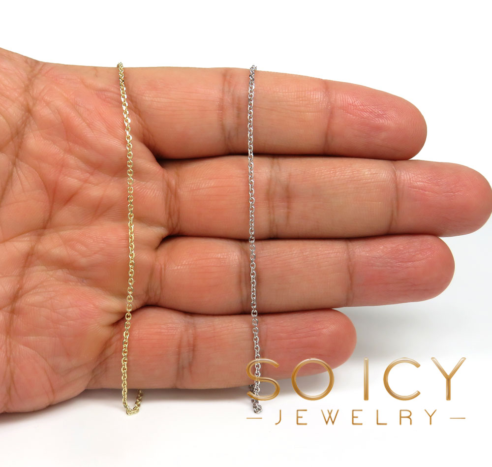 14k gold super skinny solid cable chain 16-22 inch 1.50mm