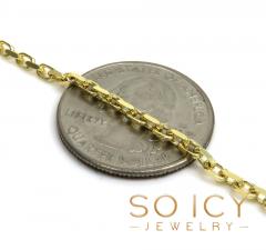 14k yellow gold solid thick cable box link chain 18-24