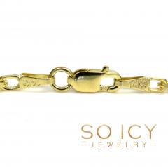 14k yellow gold solid thick cable box link chain 18-24