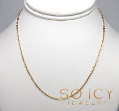 10k yellow gold solid circle link chain 16-22 inch 1.60mm