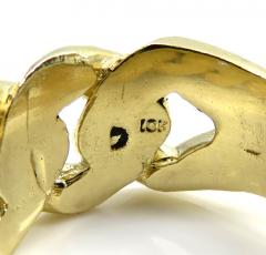 10k yellow gold solid xl flat 11mm cuban ring 