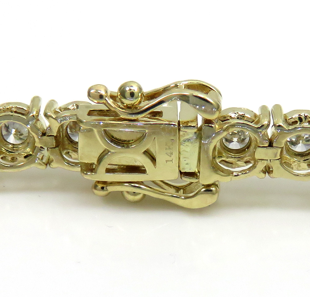 14k gold 5 pointer lab grown diamond illusion tennis bracelet 3.70mm 2.69ct - Image 4