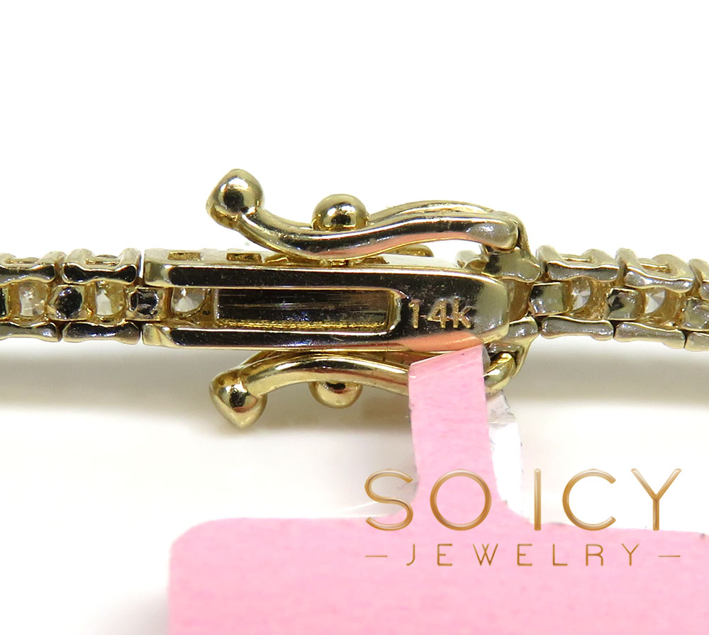 14k gold round 4 pointer diamond & emerald lab grown tennis bracelet 7.50