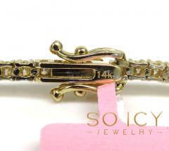 14k gold round 4 pointer diamond & emerald lab grown tennis bracelet 7.50