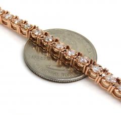 14k gold round 7 pointer lab diamond illusion tennis bracelet 4.40mm 3.50ct