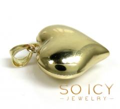 14k yellow gold small hollow heart pendant 