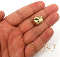 14k gold small solid heart pendant 