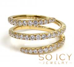 14k yellow or white gold graduate diamond spiral eternity ring 0.86ct