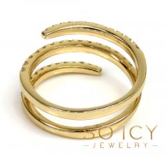 14k yellow or white gold graduate diamond spiral eternity ring 0.86ct