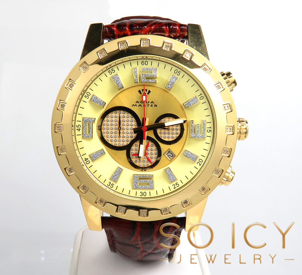 Mens aqua master genuine diamond 50mm watch 0.20ct - Image 2