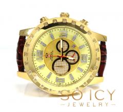 Mens aqua master genuine diamond 50mm watch 0.20ct