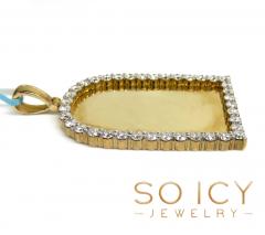 10k yellow gold xl diamond tomb stone picture pendant 3.91ct