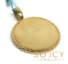 10k yellow gold diamond cuban large picture pendant 0.29ct 