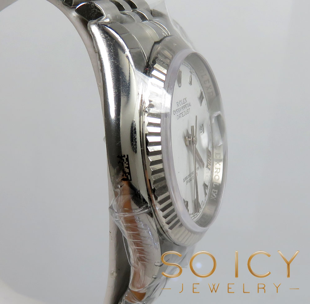 Rolex datejust stainless steel 36mm white roman dial ref. 116234 - Image 4