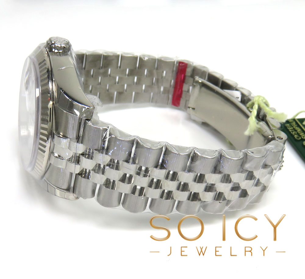 Rolex datejust stainless steel 36mm white roman dial ref. 116234