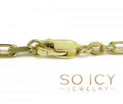 14k yellow gold solid flat edge cable link chain 18-26 inches 3mm 