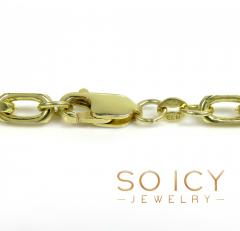14k yellow gold solid flat edge cable link chain 18-26 inches 4mm 
