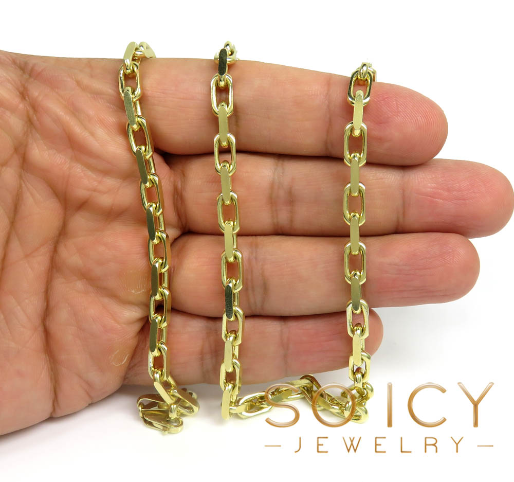 Flat edge cuban link chain on sale