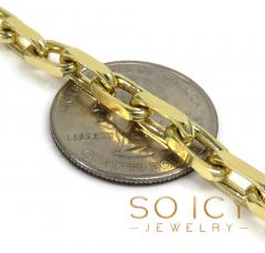 14k yellow gold solid flat edge cable link chain 18-26 inches 5mm 