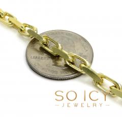 14k yellow gold solid flat edge cable link chain 18-26 inches 4.50mm 