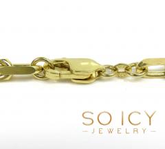 14k yellow gold solid flat edge cable link chain 18-26 inches 4.50mm 