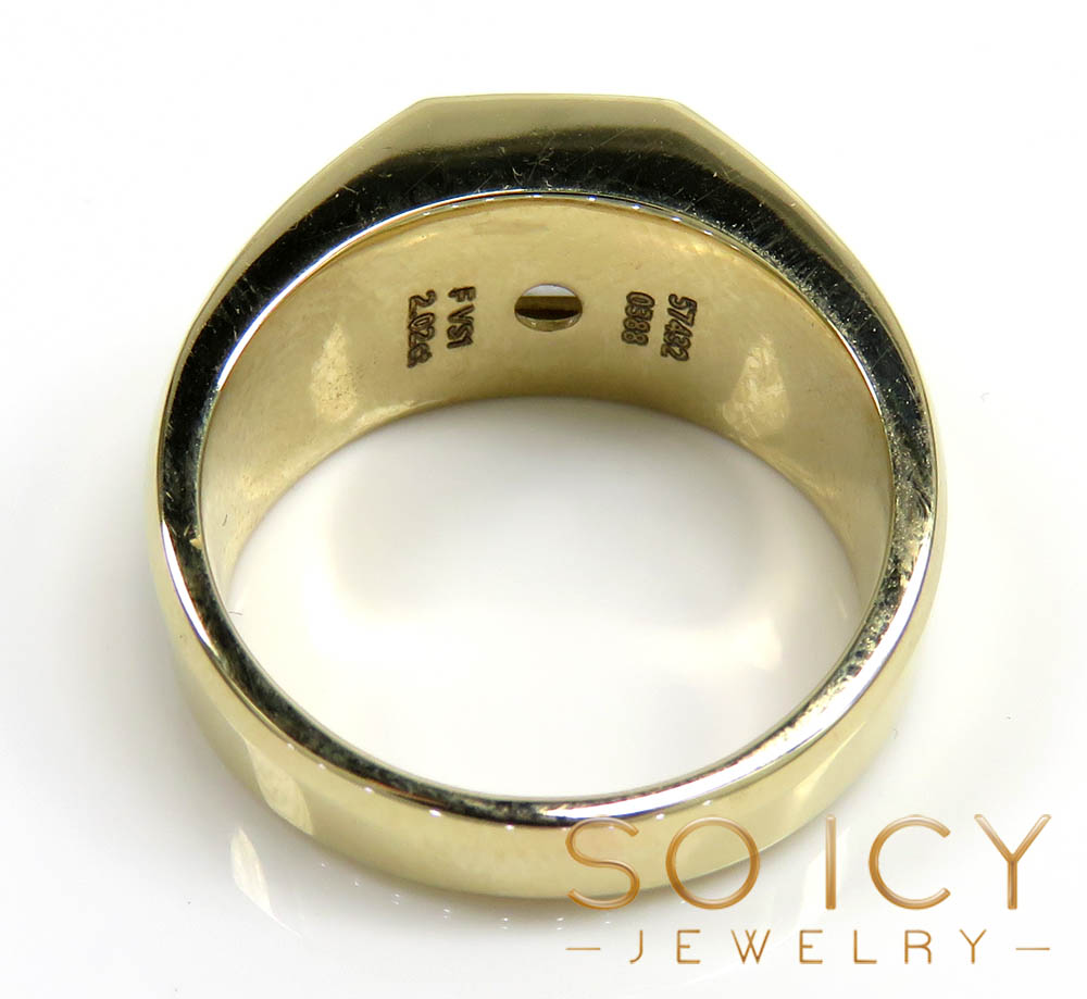 14k gold lab grown assher or emerald cut diamond ring 2.00ct 